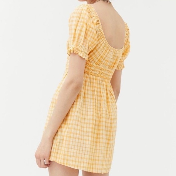 URBAN Outfitters Babydoll Gingham Print Mini Dress NWT - Picture 15 of 15
